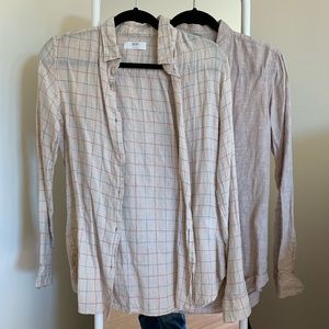 Lot of two linen button-down shirts for work